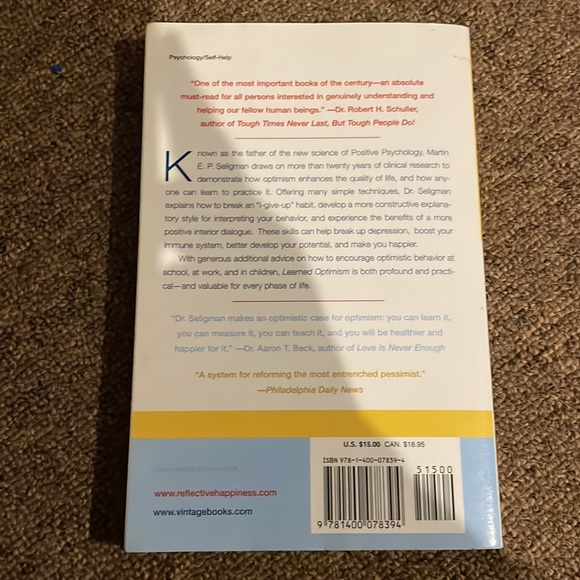 Best seller - Learned Optimism by Martin Seligman - a must read - Picture 2 of 2